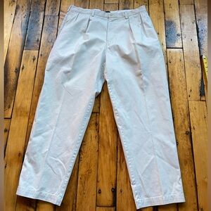 VTG Polo Ralph Lauren Mens 36x29* Beige Andrew Chino Pants Pleated 90’s Trousers